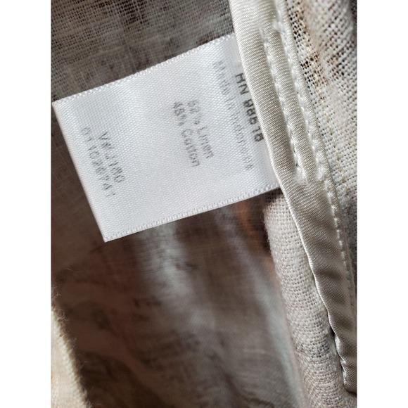 Coldwater Creek Jacket Womens Medium Brown Floral Linen Long Sleeve Button Front - Picture 9 of 10